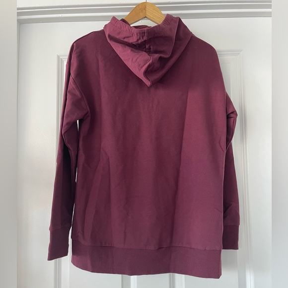Soul + Sky Stitch Fix Micro French Terry Hoodie Sweatshirt Burgundy S - Picture 8 of 11